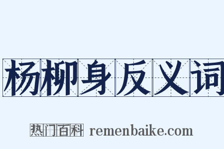 杨柳身反义词是什么意思的图片